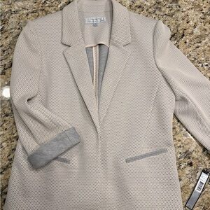 Tahari Textured Cream Blazer